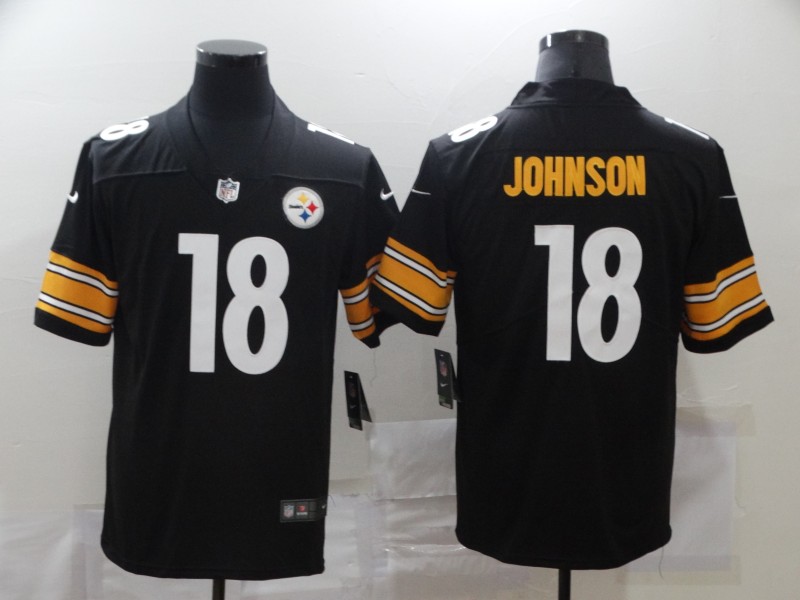 Men's Pittsburgh Steelers Diontae Johnson #18 Black Jersey